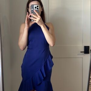 Chic Navy Halter Dress